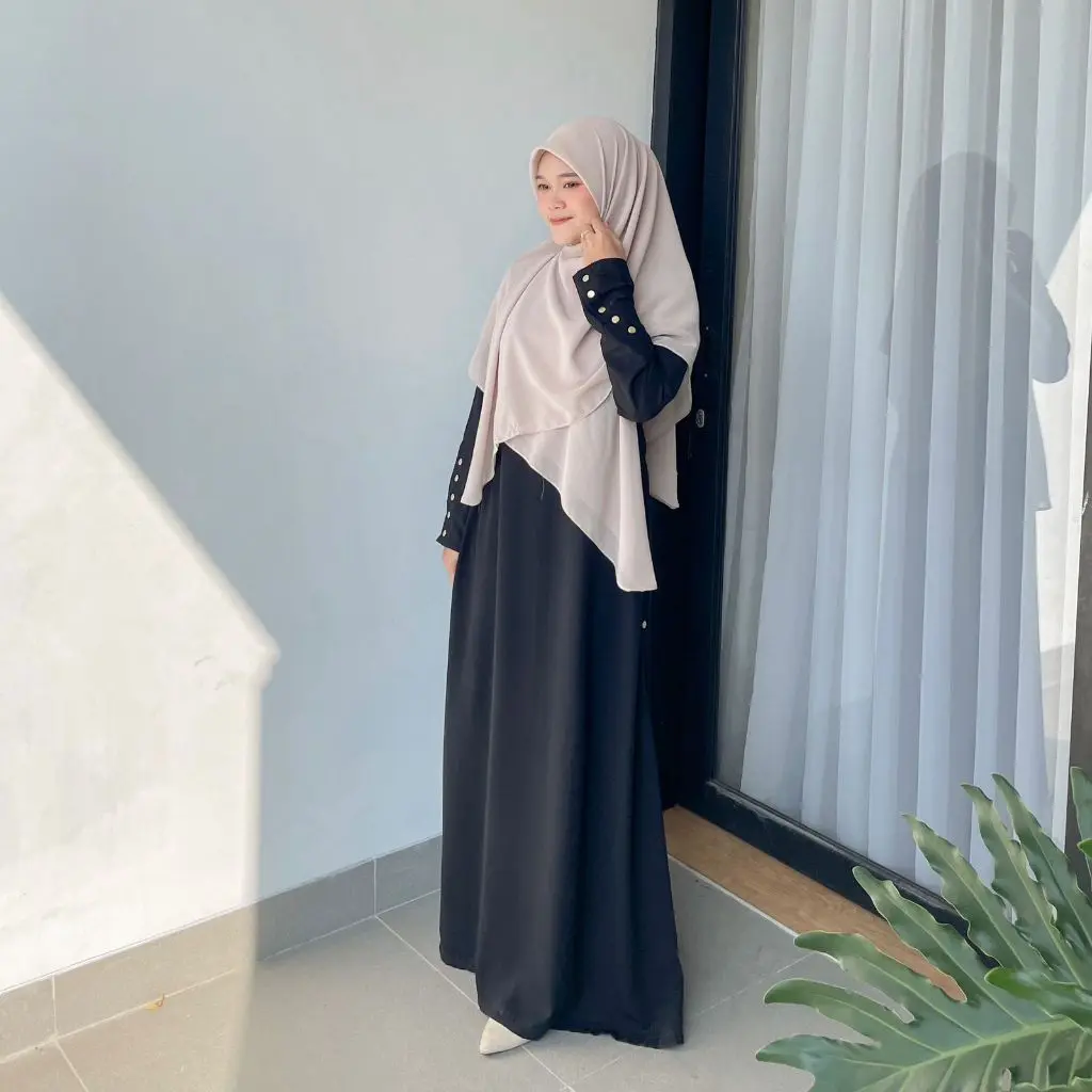GA - Abaya Kaftan Malla Fashion Terbaru Trendy Super Best Seller Gamis Muslim Wanita