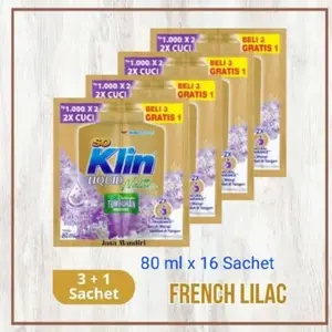 PROMO 32PCS Soklin Liquid Nature (40ml x 2) Deterjen Cair Kemasan 1000an bayi