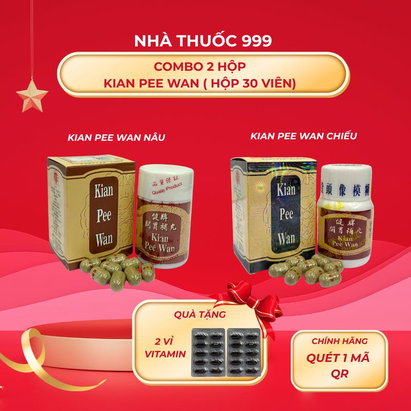   COMBO 2 HỘP  Kian Pee Wan  Quét 1 Mã QR  Thực phẩm bổ sung sức khỏe giúp ăn ngon- hộp 30 viên 