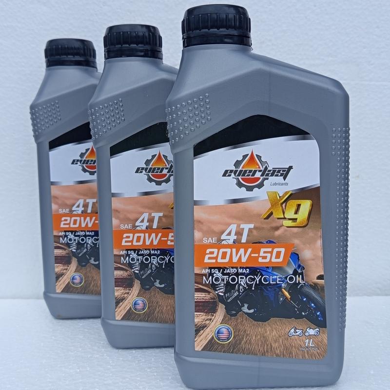 Combo 3 chai 1L nhớt X9 20W50 SG, dùng cho các dòng xe máy chở nặng, hoạt động liên tục - Dầu, Dầu Nhớt