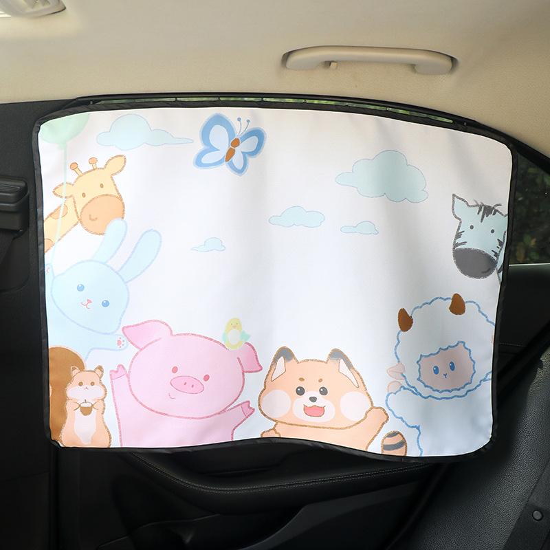 Product Introduction of Car curtains, car interior blackout curtains, track type magnetic sunshade curtains 15