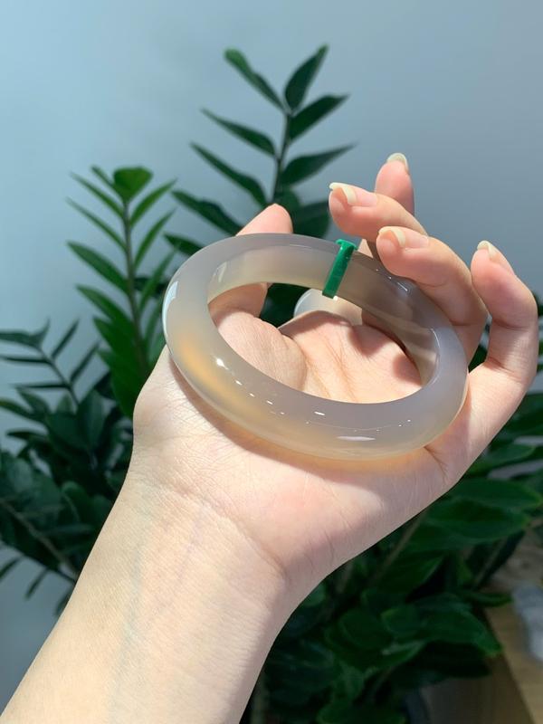  Vòng Tay Mã Não Bạch Nguyệt Quang Tím Khói 