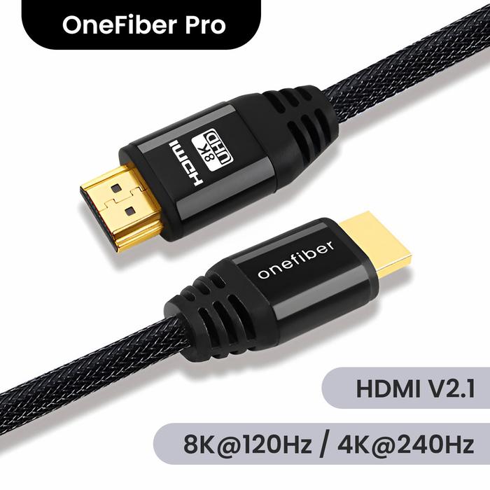 Gambar Kabel HDMI v2.1 Male - Male 1 Meter - OneFiber OF108 dari onefiber Kota Bandung Tokopedia