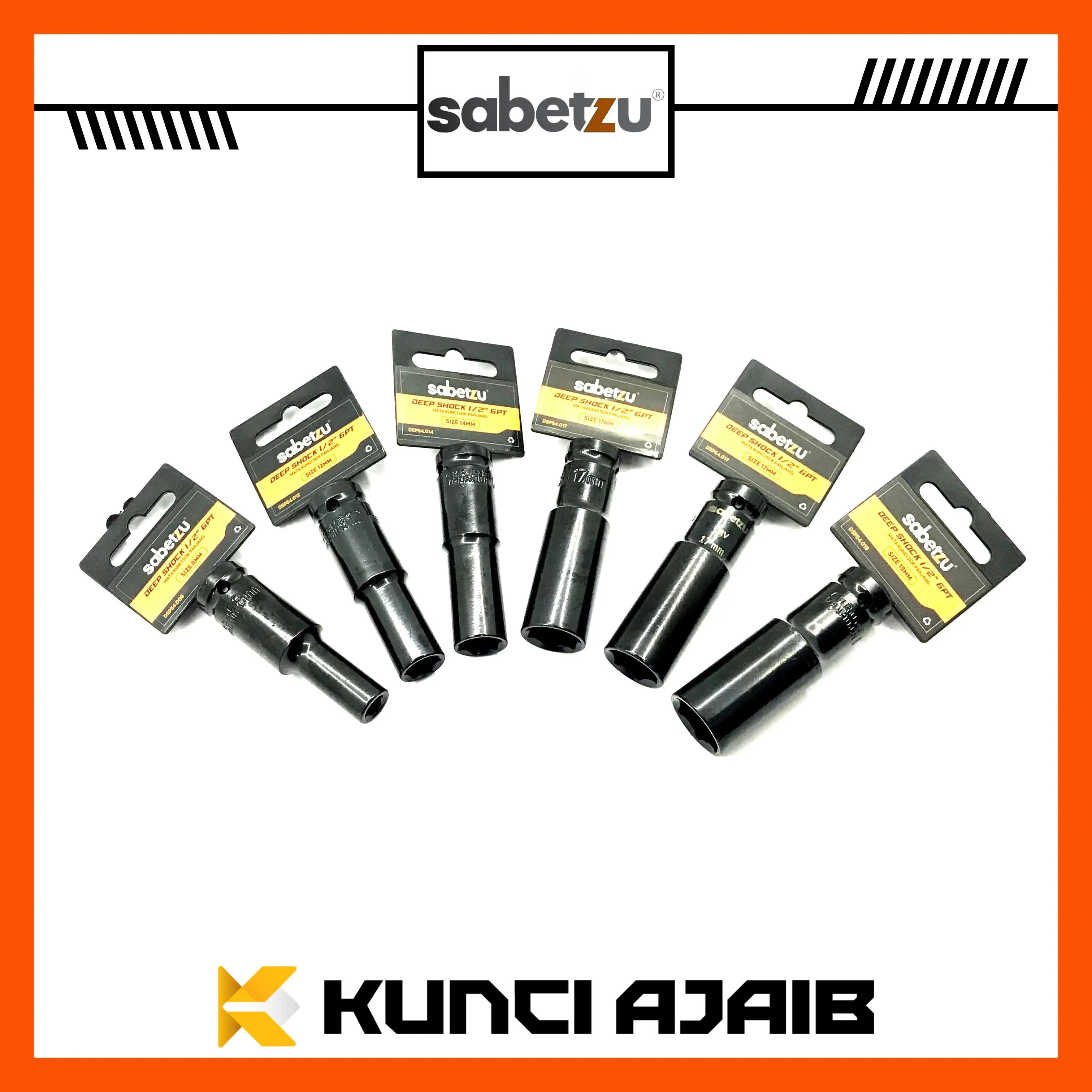 SABETZU Mata Deep Impact 8 10 12 14 17 19 mm - Kunci Sok Panjang Socket Sock
