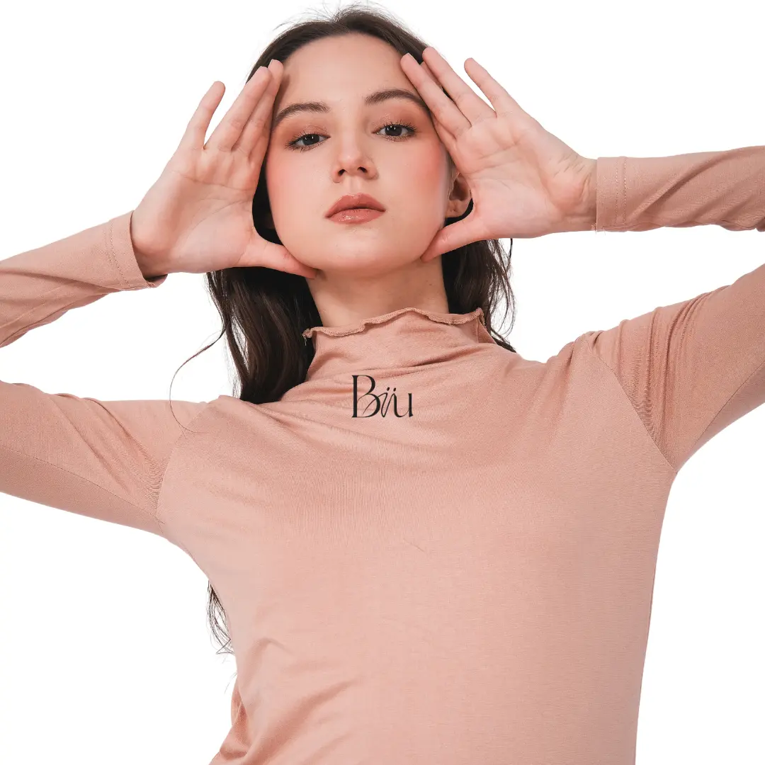 Biiu Kaos Manset Turtleneck Lengan Panjang Polos Premium