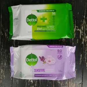 Dettol Tisu Basah Wet Wipes Anti Bakteri Original 2in1 Skin Surface & Sensitive 50 Lembar