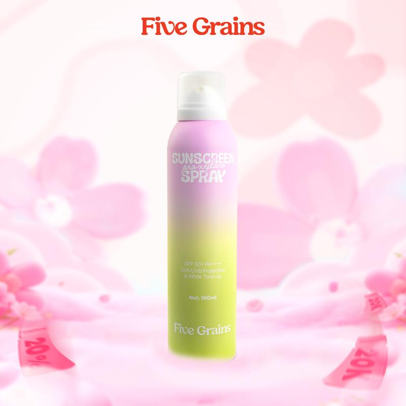 I Xịt chống nắng Cao cấp Five Grains nâng tone Pro-Xylane 160ML Sunscreen - A08