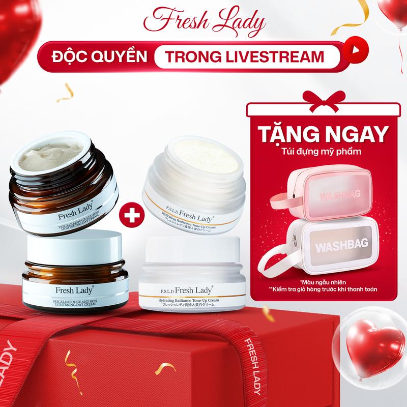 LIVE Combo Ngày Đêm Fresh Lady - Mờ Thâm Nám Và Dưỡng Sáng Da