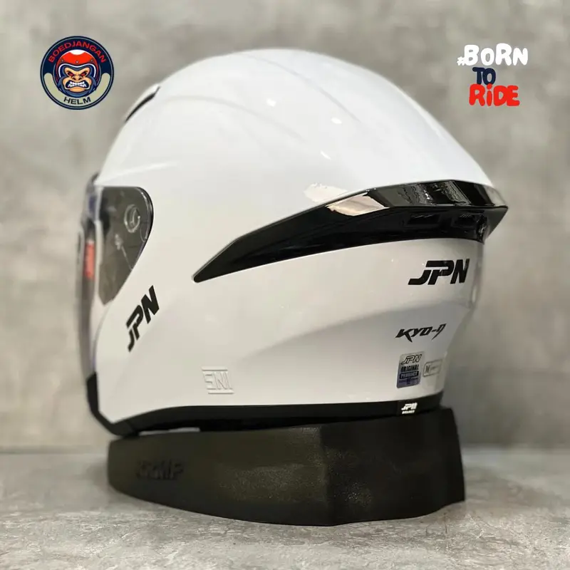 JPN KYO 9 HELM HALFFACE SPOILER SINGLE VISOR ORIGINAL STANDART SNI 4