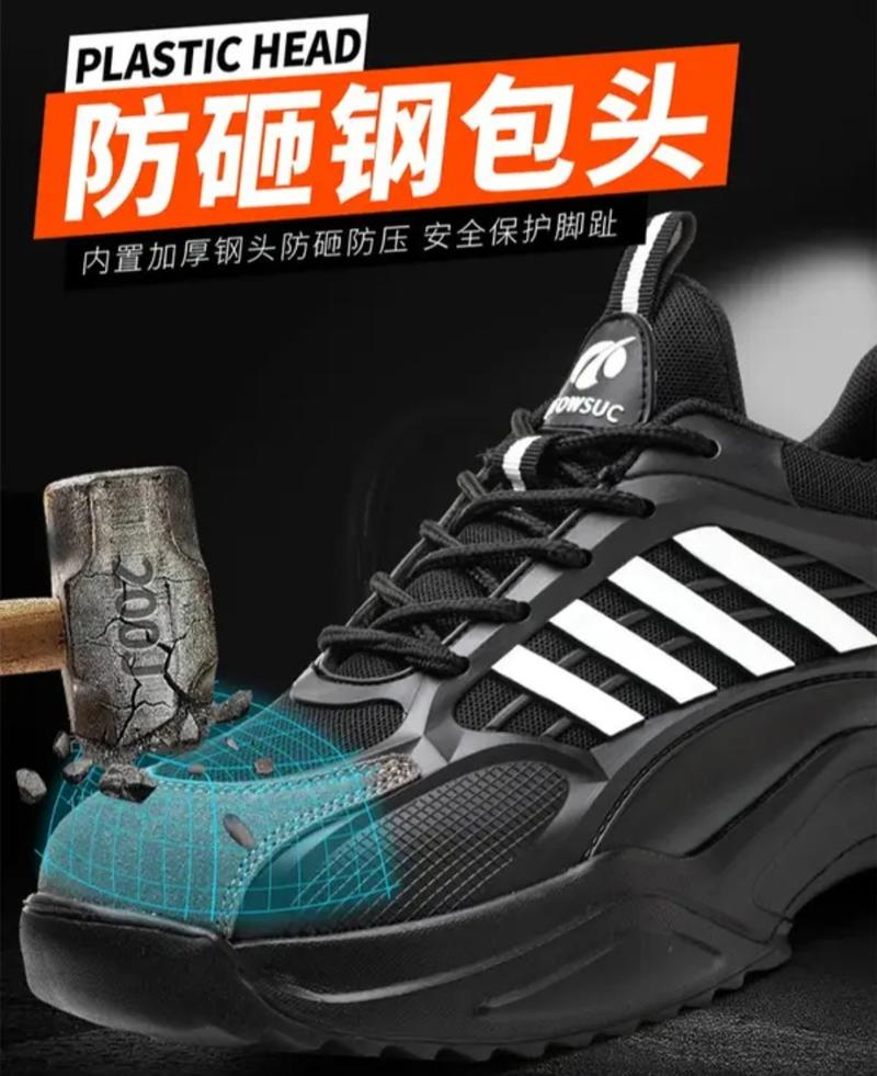 Product Introduction of (By11) Sepatu Safety Pria Ujung Besi  Boots kerja Lapangan Shoes Hitam Hijau 7