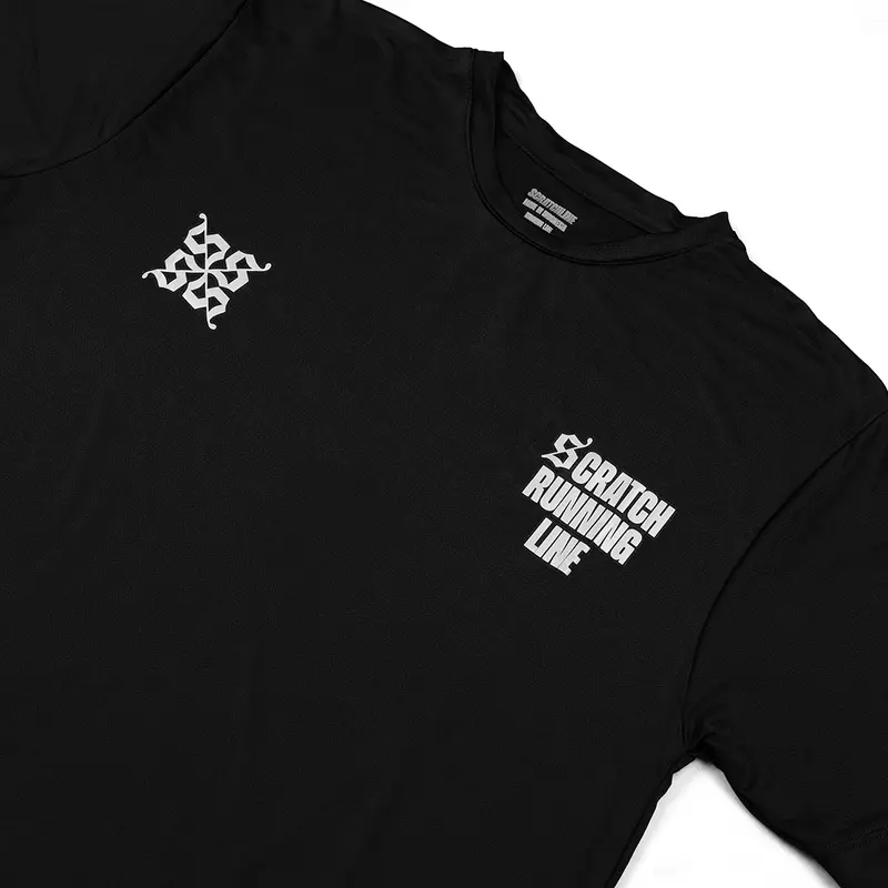 Scratchline Boost Running T-shirt Black Men // Running Jersey // Pakaian  Baju   Kaos Olahraga Pria 2