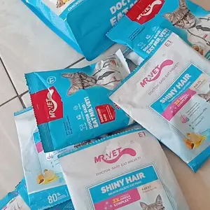 [NEW] Mr. Vet - Makanan kucing kering 50g Mr. Vet E1 untuk perawatan kulit dan bulu, versi terbaru dengan X3 Omega Complex