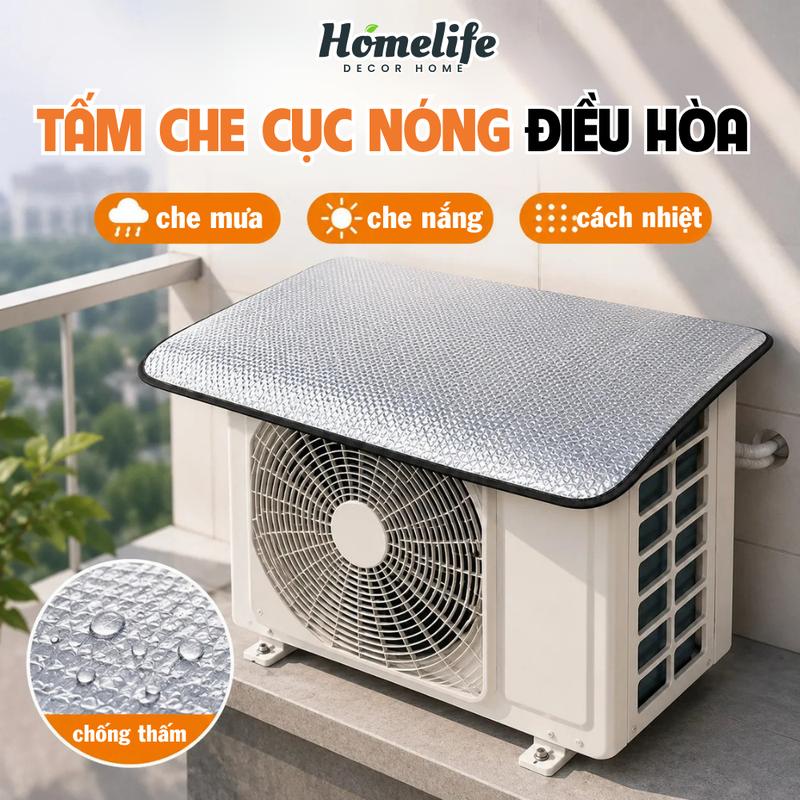 Tấm Che Cục Nóng Máy Lạnh Màng Nhôm Cao Cấp Cách Nhiệt Tốt Chống Nắng, Mưa Bảo…