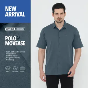 Erigo Polo Shirt Cotton Movease Short Sleeve Conrad Stargazer Blue - Kemeja Polo Lengan Pendek Katun Unisex