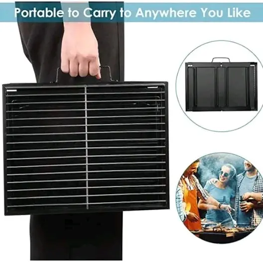Panggangan portable / pemanggang lipat serba guna Jagoo Aluminium Kitchenware Wadah Besi 1