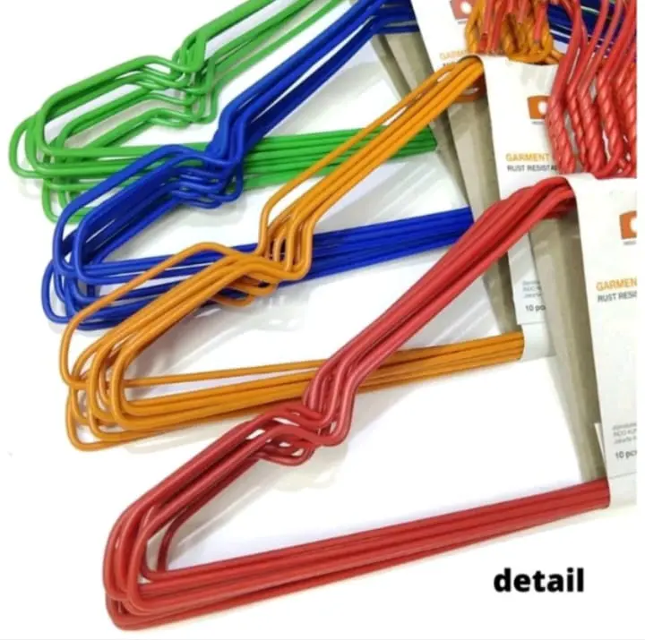 (ISI 1 pcs) Gantungan Baju Tebal Anti Karat Murah Gratis ongkir Hanger Kawat Pakaian 4