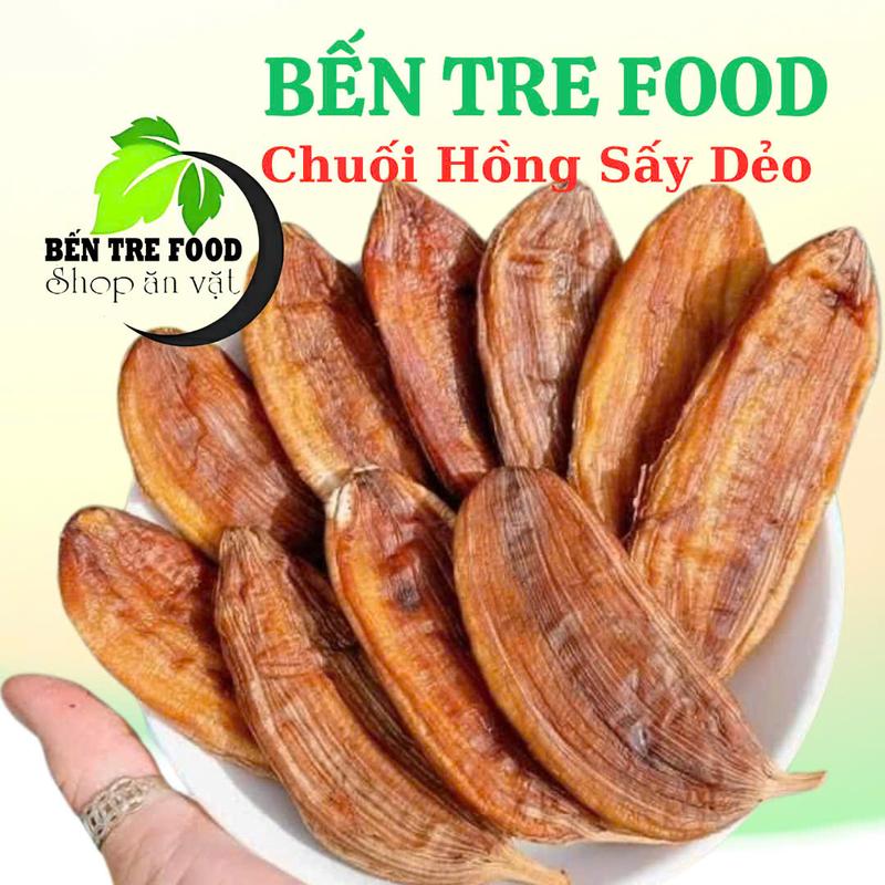 Chuối hồng sấy dẻo Bến tre  mềm dẻo vị ngọt thanh Ăn Vặt