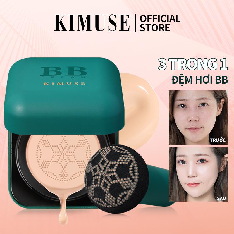 KIMUSE - Kem nền che phủ 3 trong 1, đệm ma thuật lâu trôi, kem BB, mờ, nuôi dưỡng làn da, kem nền dưỡng ẩm, lớp trang điểm nền