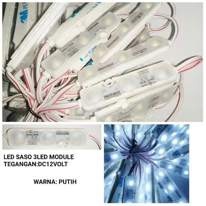 Modul LED DOFF SASO Lensa 3 Mata Waterproof IP68 12VDC 1.5W