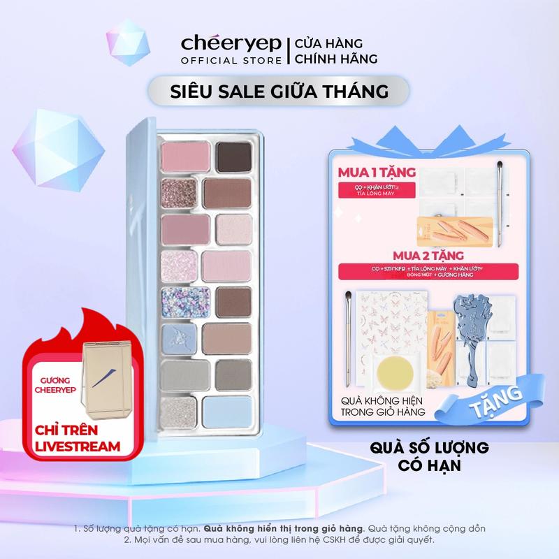 [CHÉERYEP LIVE] Bảng Phấn Mắt 16 Ô Natural Star Đa Dạng Với 15 Bảng Màu Phù Hợp Nhiều Phong Cách Trang Điểm