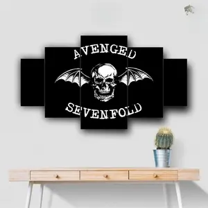 Pajangan Dinding 1 SET  Avenged Sevenfold Hiasan Dinding Aestentic Isi 5 pcs Poster Kayu