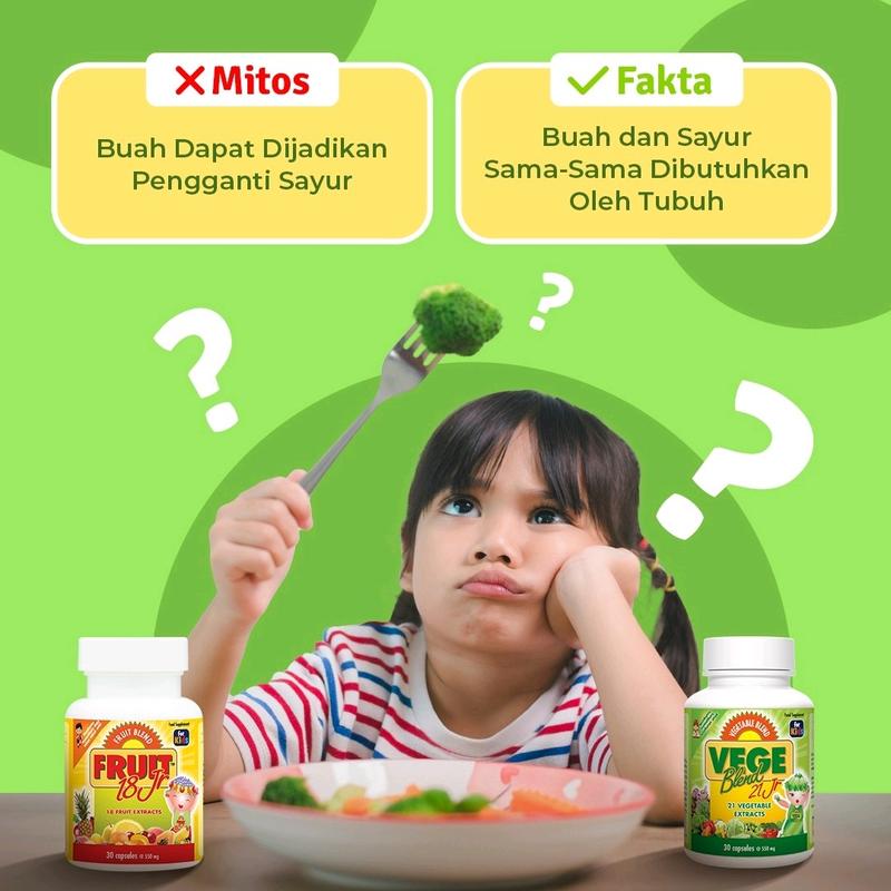 Vegeblend 21 Junior Kapsul Ekstrak 21 Jenis Sayuran - Vitamin Anak 3