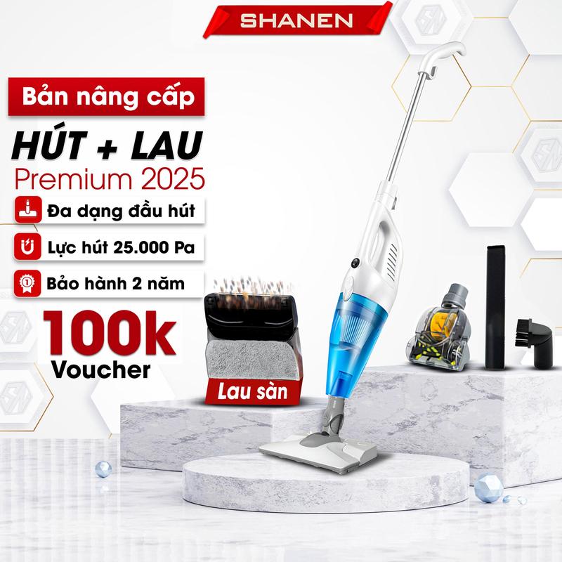  Máy hút bụi lau sàn nhà cầm tay đa năng SN SHANEN Hút nệm sàn nhà ngóc ngách bảo hành 24 tháng 