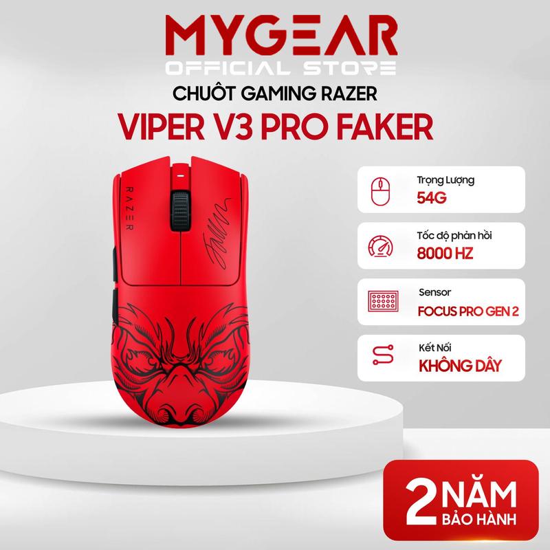 Chuột Gaming Không Dây Siêu Nhẹ Razer Viper V3 Pro / Faker / Sentinels / HyperSpeed - New Chính Hãng