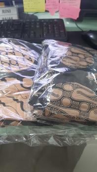 Product Review of Outer Wanita Blezer Kerja Batik Bolak Balik 2 Motif 2 in 1 Real Pict Kancing Blazer Atasan Hitam Casual Kotak Panjang Baju from R**i 0