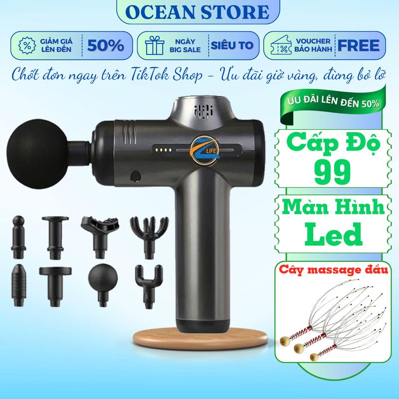 Máy Massage Cầm Tay Gối Massage Cổ Vai Gáy Máy Mát Xa Toàn Thân Có 99 Chế Độ 12 Đầu Mát Xa
