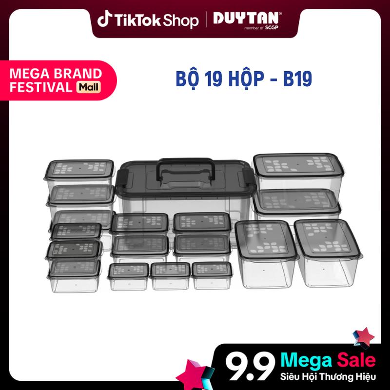 Bộ hộp B19, combo 19 hộp đựng thực phẩm DUY TÂN đủ size từ 150ml đến 7200ml…