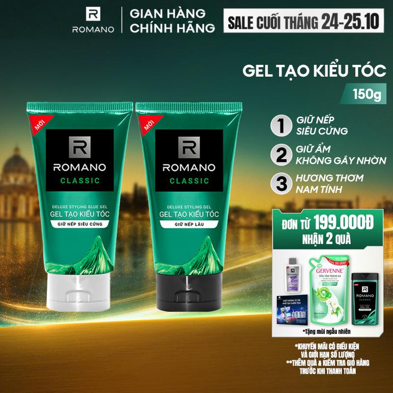 Gel vuốt tóc Chăm Sóc Tóc cho nam Romano Classic 150g