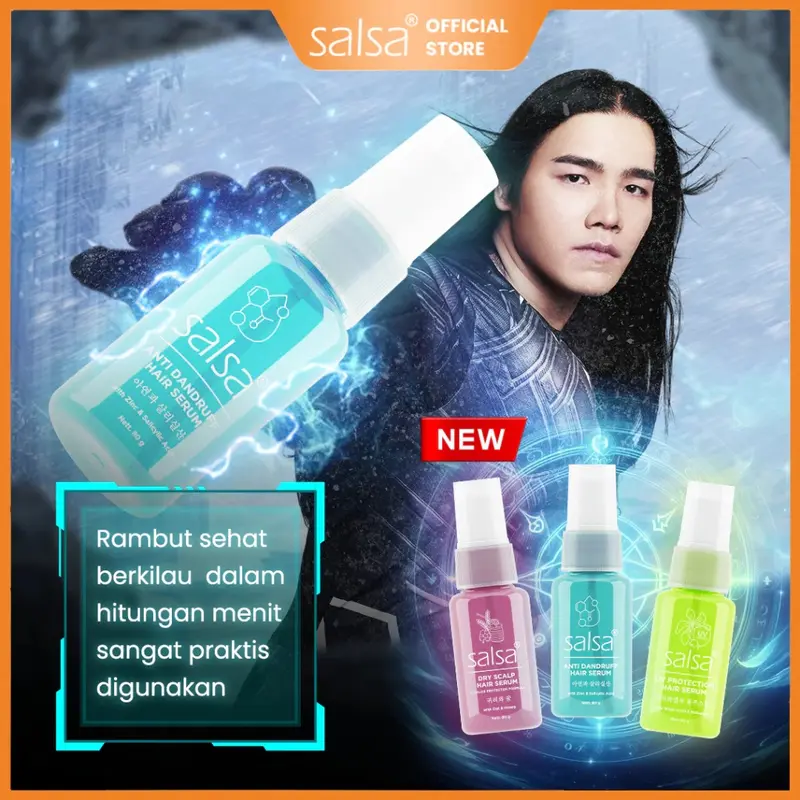 ENVIO - SALSA Hair Serum Perfum Spray Rose / Keratin / Growth 80ml - Serum Perawatan Rambut Hijab Friendly 1