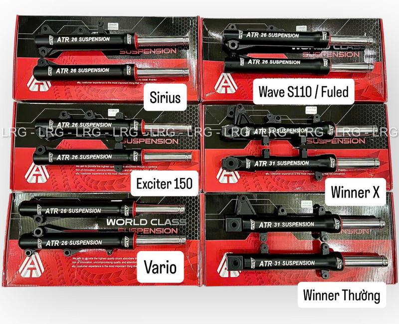  Phuộc Trước ATR V2 MÀU ĐEN HẠ 3 PHÂN Exciter150 Vario Sirius Wave S110 Winner V1,2,3 & X Phụ Tùng Xe Máy 