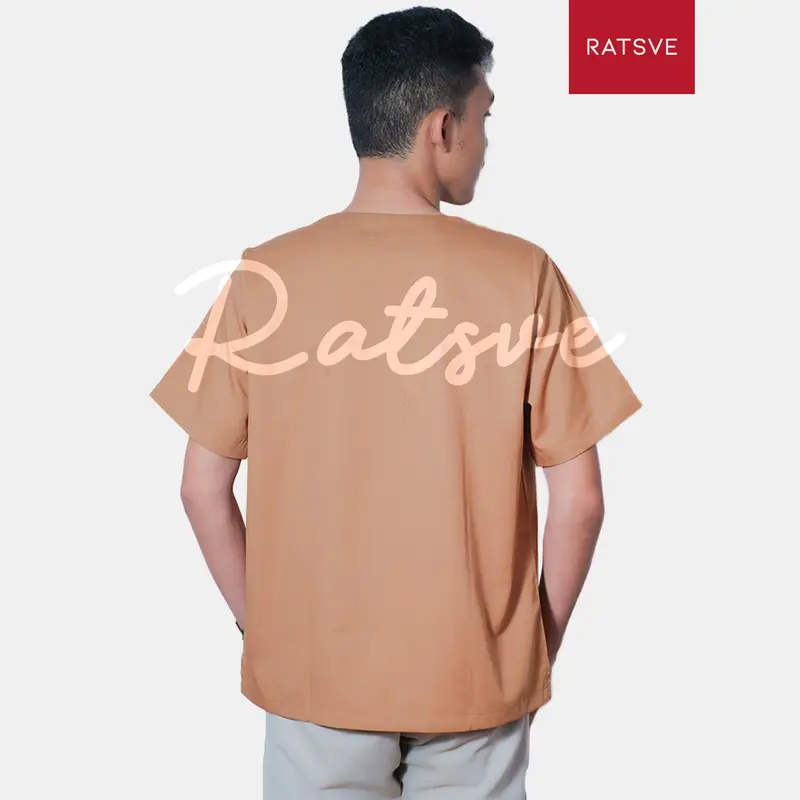 Atasan Baju Jaga Perawat Lengan Pendek / Baju OK - WARNA 1 - Scrub Dokter Ratsve [BAJU SAJA] 4