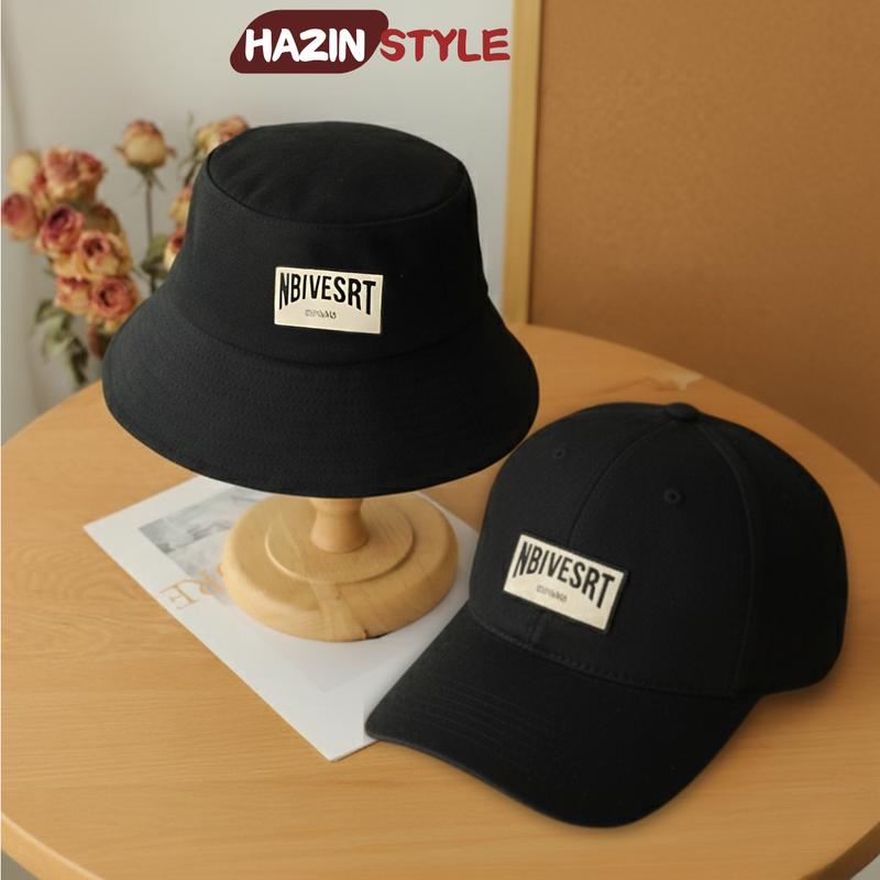  Mũ lưỡi trai bucket nam nữ đội đôi couple HAZIN thêu NBIVESRT form cứng basic dễ dàng phối đồ đi học đi chơi HAM334 