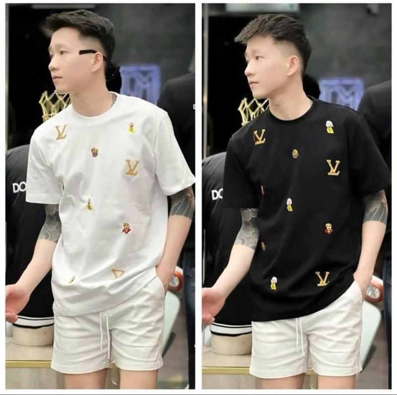 Áo thun nam BOY PHỐ tay ngắn cổ trong thêu họa tiết form rộng chất vải cotton co giãn 4 chiều mẫu mới nhất cao cấp Menswear