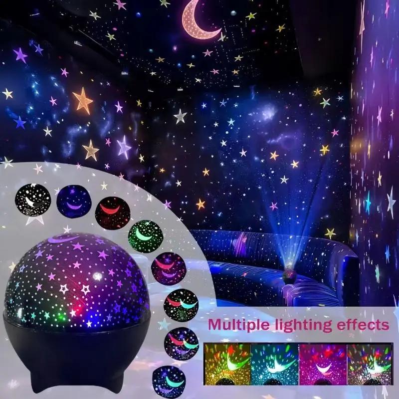Đèn đêm rgb LED máy chiếu ánh sáng ngôi sao bức chiếu thiên hà mặt trăng đèn 5V…