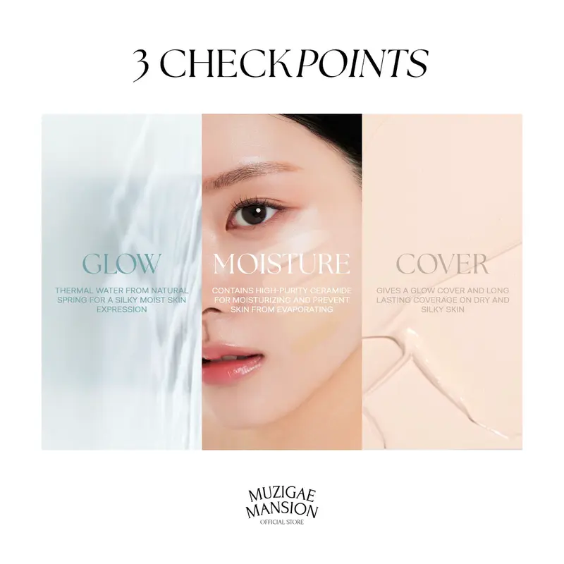 MUZIGAE MANSION Sleek Water Cushion | Cushion Korea  Glow/ Dewy Finish 6