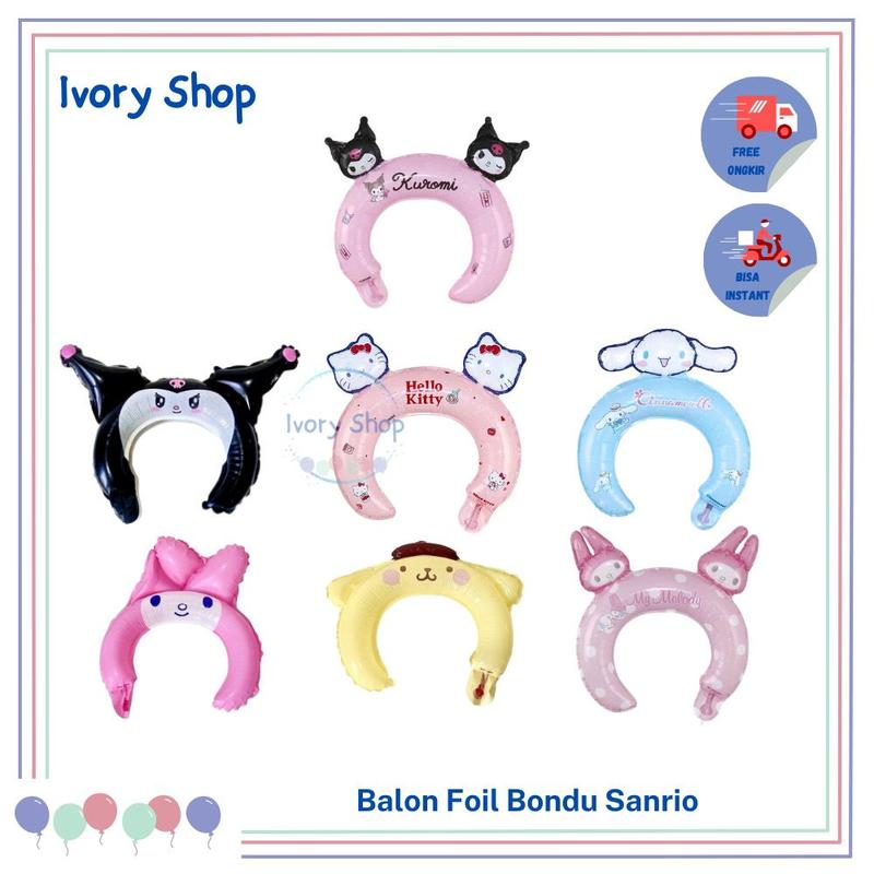 [Versi 3] Balon Bando Kuromi Melody Cinnamoroll/ Bando Karakter / Hiasan Kepala / Balon Pesta Ulang Tahun / Perlengkapan Pesta Ulang Tahun 1