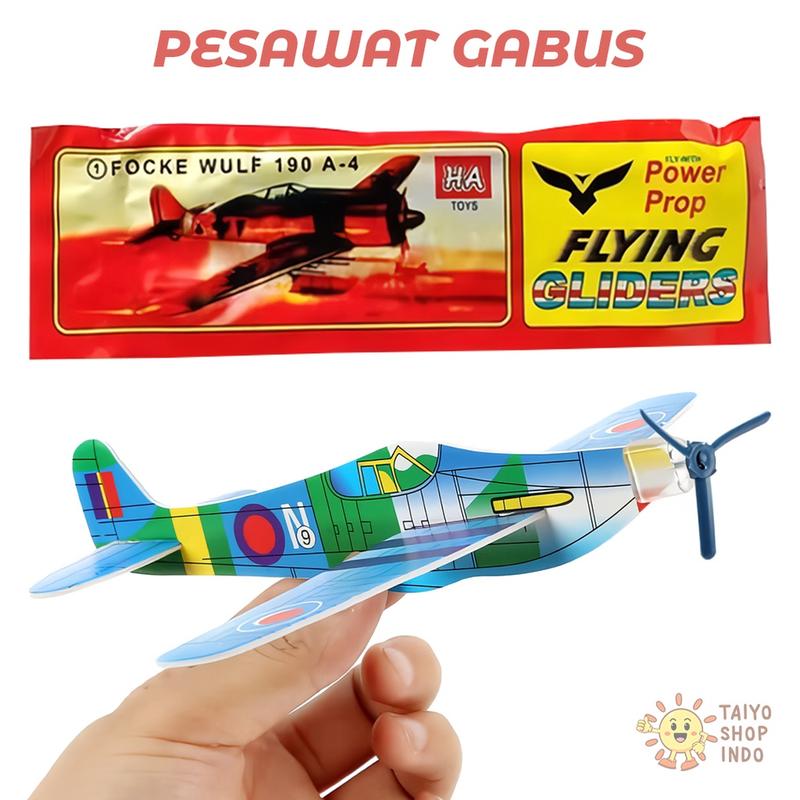 TAIYO Mainan Anak Jadul Pesawat Gabus Busa Flying Gliders Styrofoam Plane 0