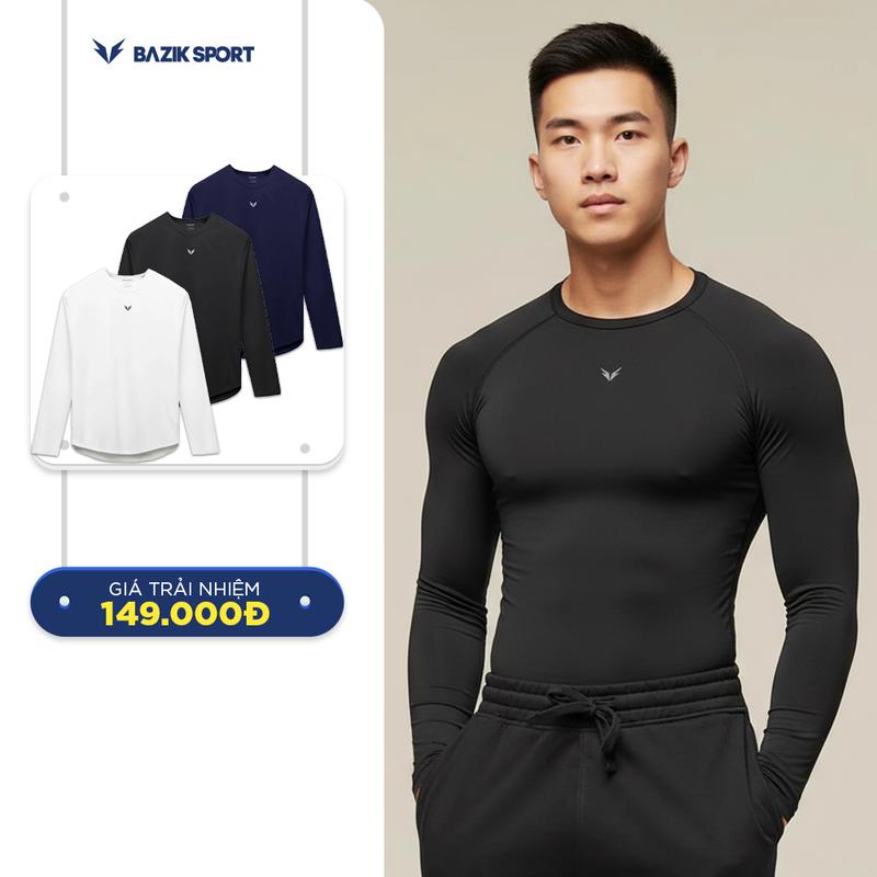 Áo Thun Dài Tay Bazik Wings W02 Essential Relax Fit Co Giãn 4 Chiều Vận Động Thoải Mái Thể Thao Leo Núi Trekking Chạy Bộ Sport