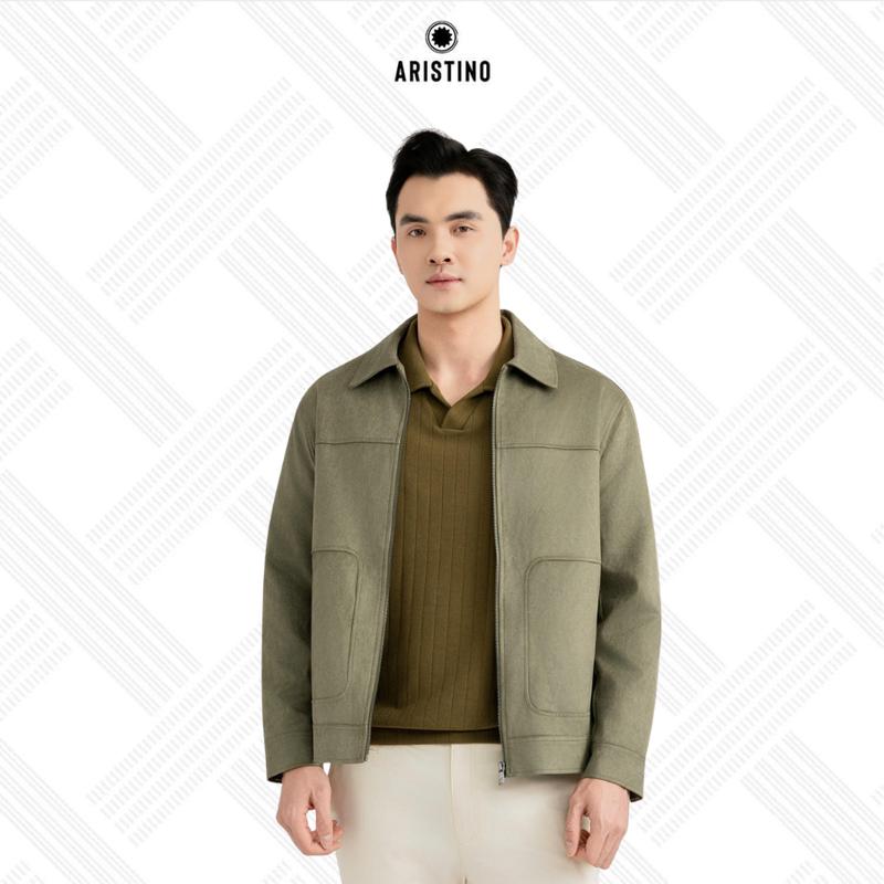   MỚI  ARISTINO Áo Khoác 2 Lớp Nam  tối giản thanh lịch hiện đại Xanh Rêu phom Regular Fit AJK601EDP01 