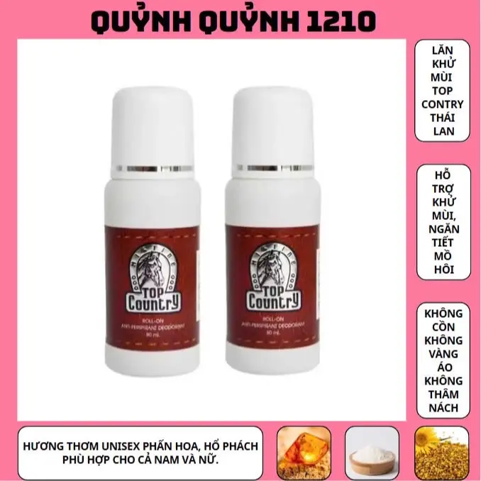 CẶP 2 CHAI LĂN NÁCH KHỬ MÙI THÁI LAN TOP COUNTRY NAM NỮ HƯƠNG PHẤN 0
