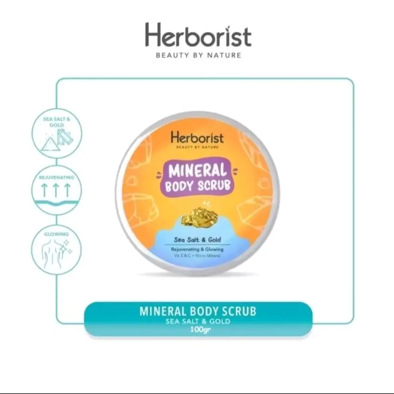 Herborist Mineral Body Scrub Lulur - Menutrisi Kulit Hingga Lapisan Terdalam - Mencerahkan, Kusam, Wajah, Facial 6