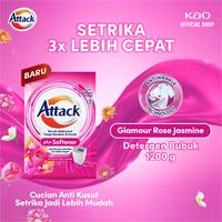 Gambar Attack Plus Softener Deterjen Bubuk Powder Glamour Rose Jasmine Pouch 1200gr Anti Kusut dari KAO Indonesia Kab. Bekasi 1 Tokopedia