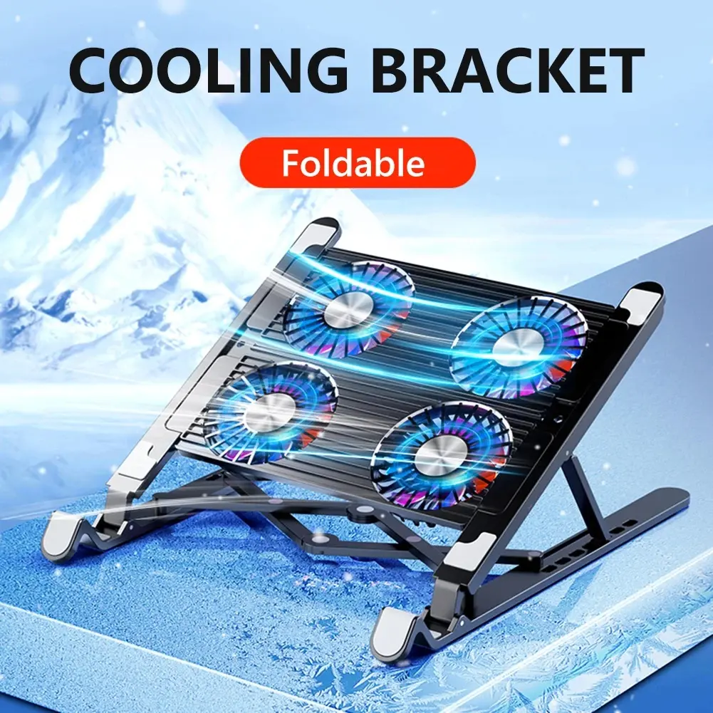 EastVita Cooling Pad Laptop Gaming Kipas Pendingin RGB 4 Fan 17.3 Inch - EV80