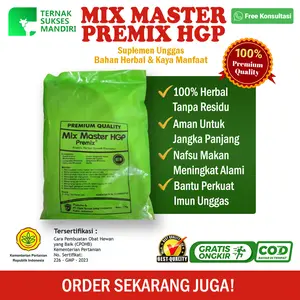 Mix Master HGP – Suplemen Herbal Unggas untuk Pertumbuhan Cepat, Nafsu Makan & Daya Tahan