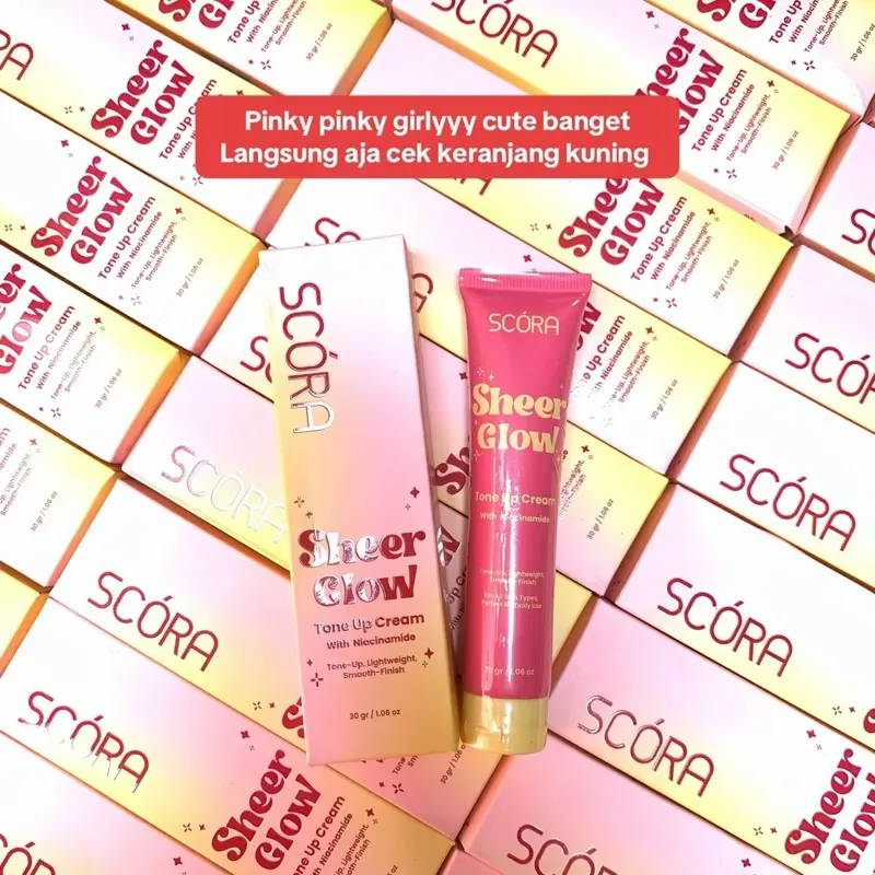 READY! SCORA SHEER GLOW TONE UP CREAM 30gram best seller tone up 4