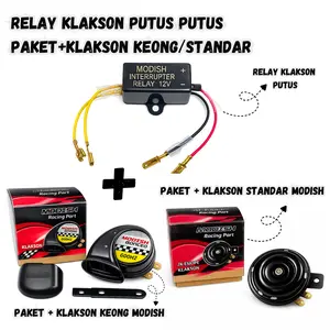 PAKET HEMAT RELAY KLAKSON PUTUS PUTUS KLAKSON STANDAR KLAKSON KEONG MODISH RELAY KLAKSON UNIVERSAL BISA ATUR KECEPATAN BUNYI UNIVERSAL SEMUA MOTOR MOBIL 12VOLT